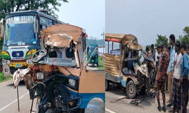 বাস-লেগুনা সংঘর্ষে নিহত ২, আহত ১০